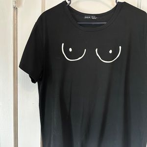 Black boobie shirt